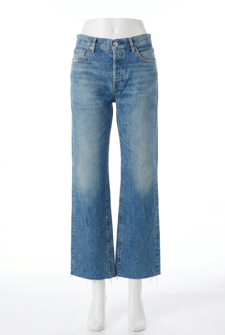 NEW MOUSSY atlantis remake flare denim jeans in blue